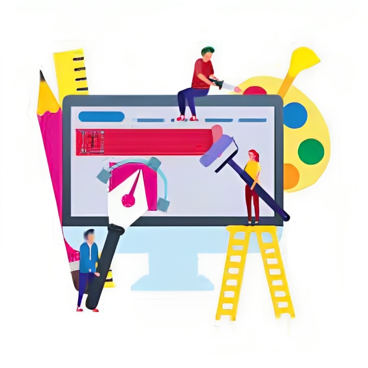 Team of designers vector image